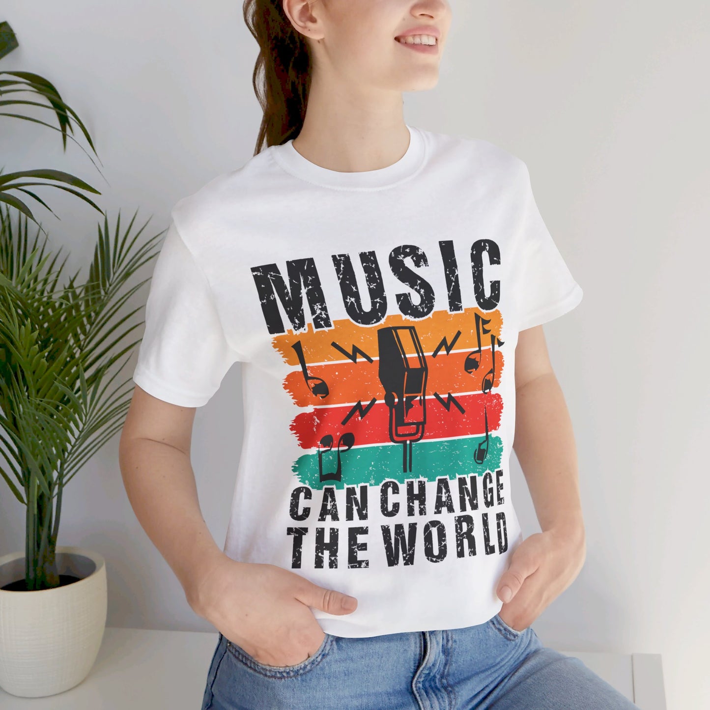 Music Can Change The World - Unisex Jersey Short Sleeve Tee