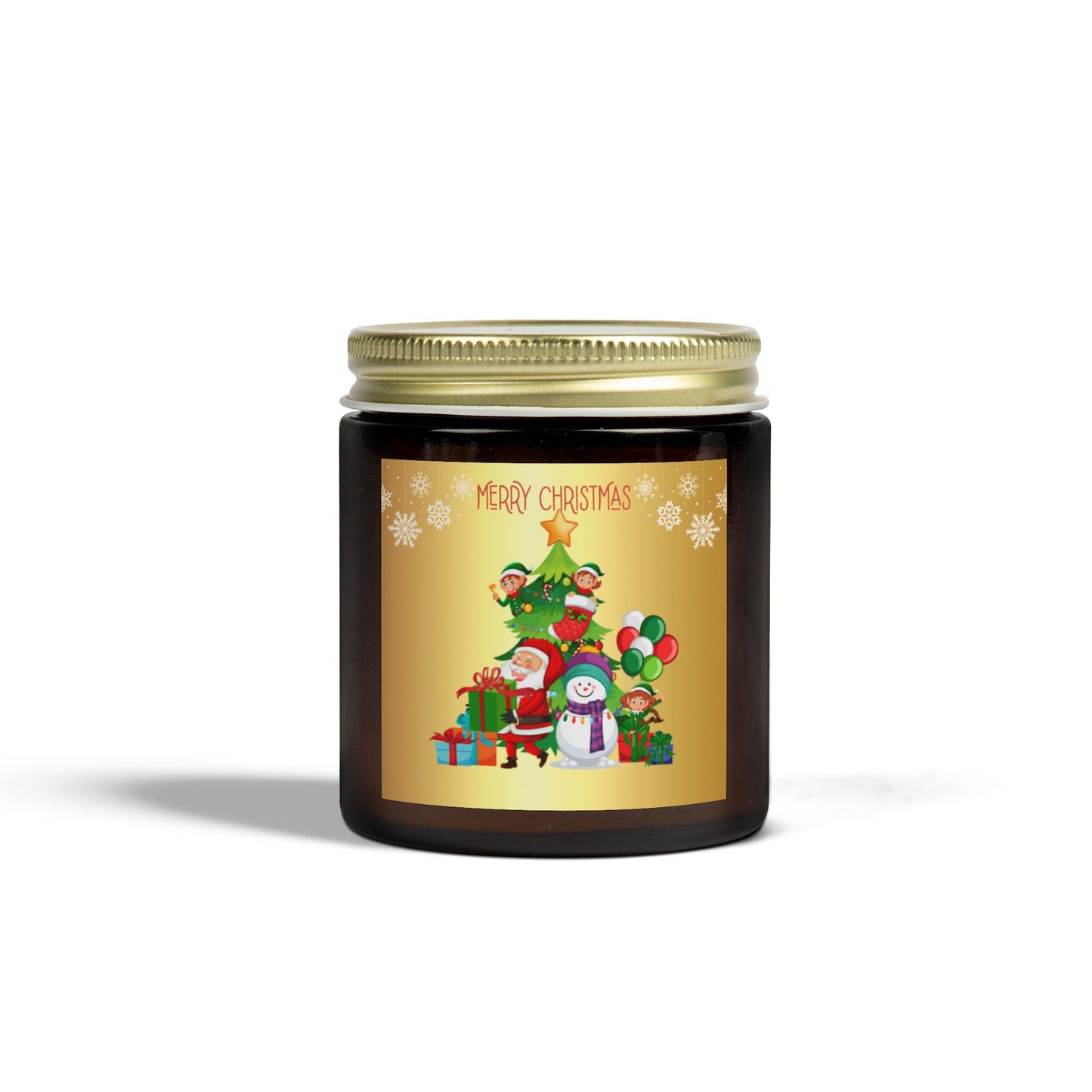 Merry Christmas - Scented Candles, Coconut Apricot Wax (4oz, 9oz)