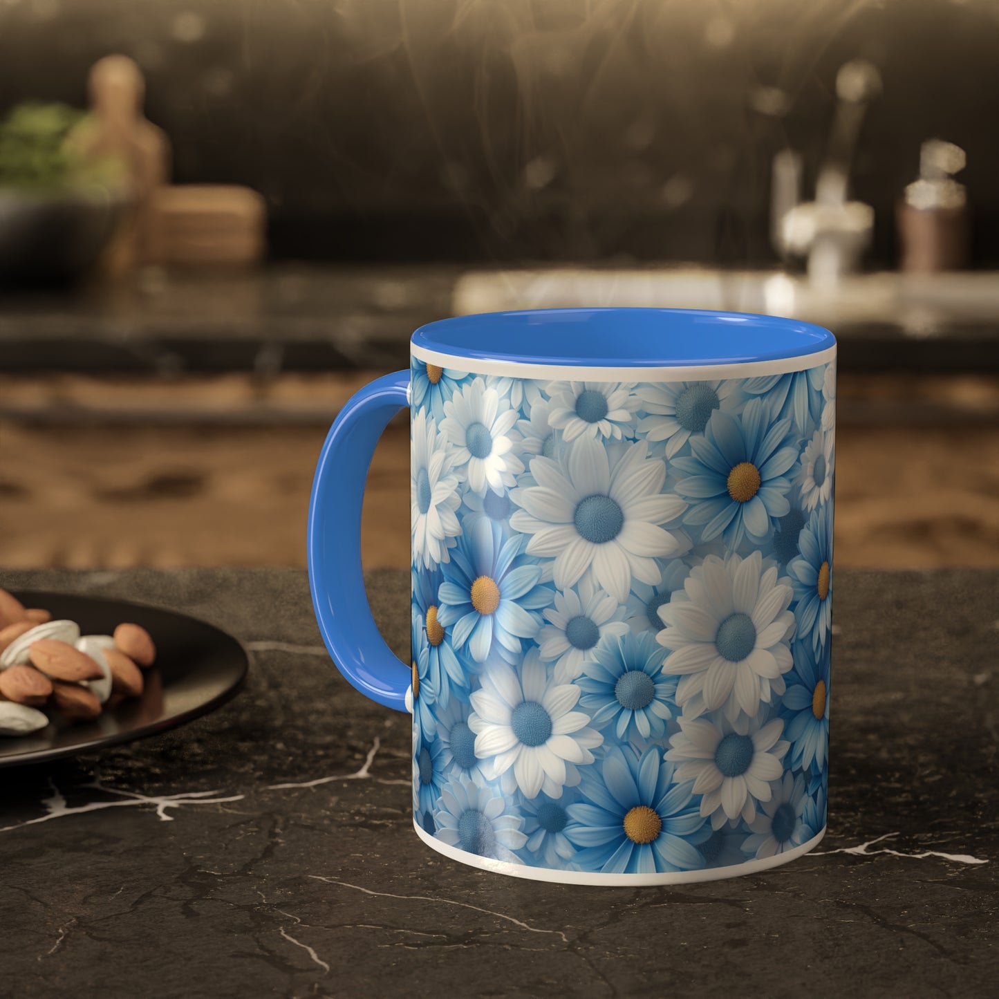 Peaceful blue blossoms - Colorful Mugs, 11oz