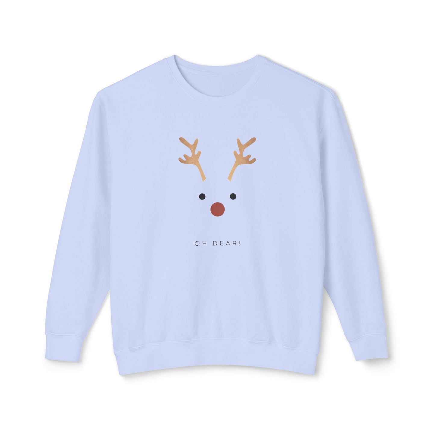 Reindeer, Oh Dear! - Unisex Lightweight Crewneck Sweatshirt - 10486