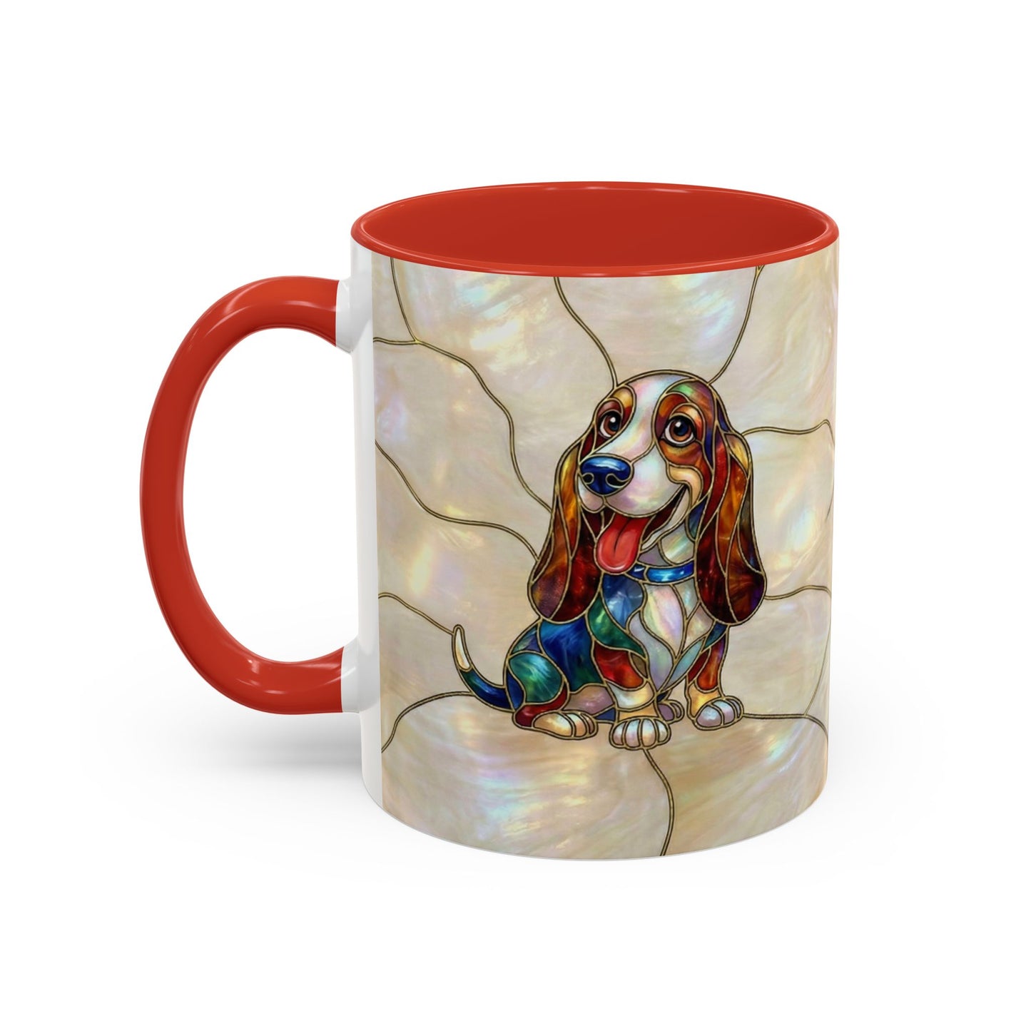 Basset Hound Stained Glass Accent Coffee Mug (11/15oz) - 14520