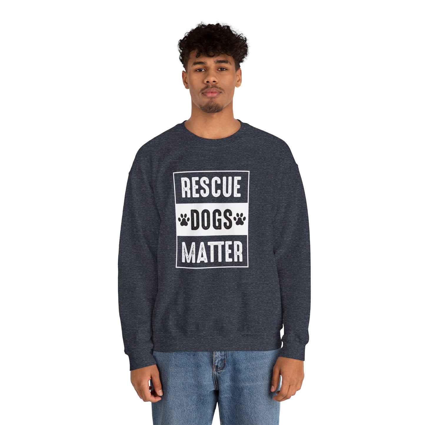 Rescue Dogs Matter - Unisex Heavy Blend™ Crewneck Sweatshirt