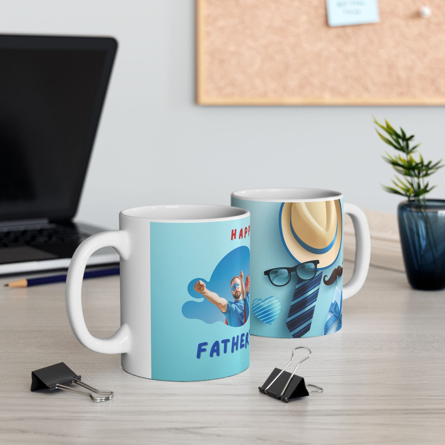 Happy Father's Day Ceramic Mug – Unique Gift for Dads, Coffee Lover's Mug, Fun Drinkware, Personalized Father's Day Present - 14020