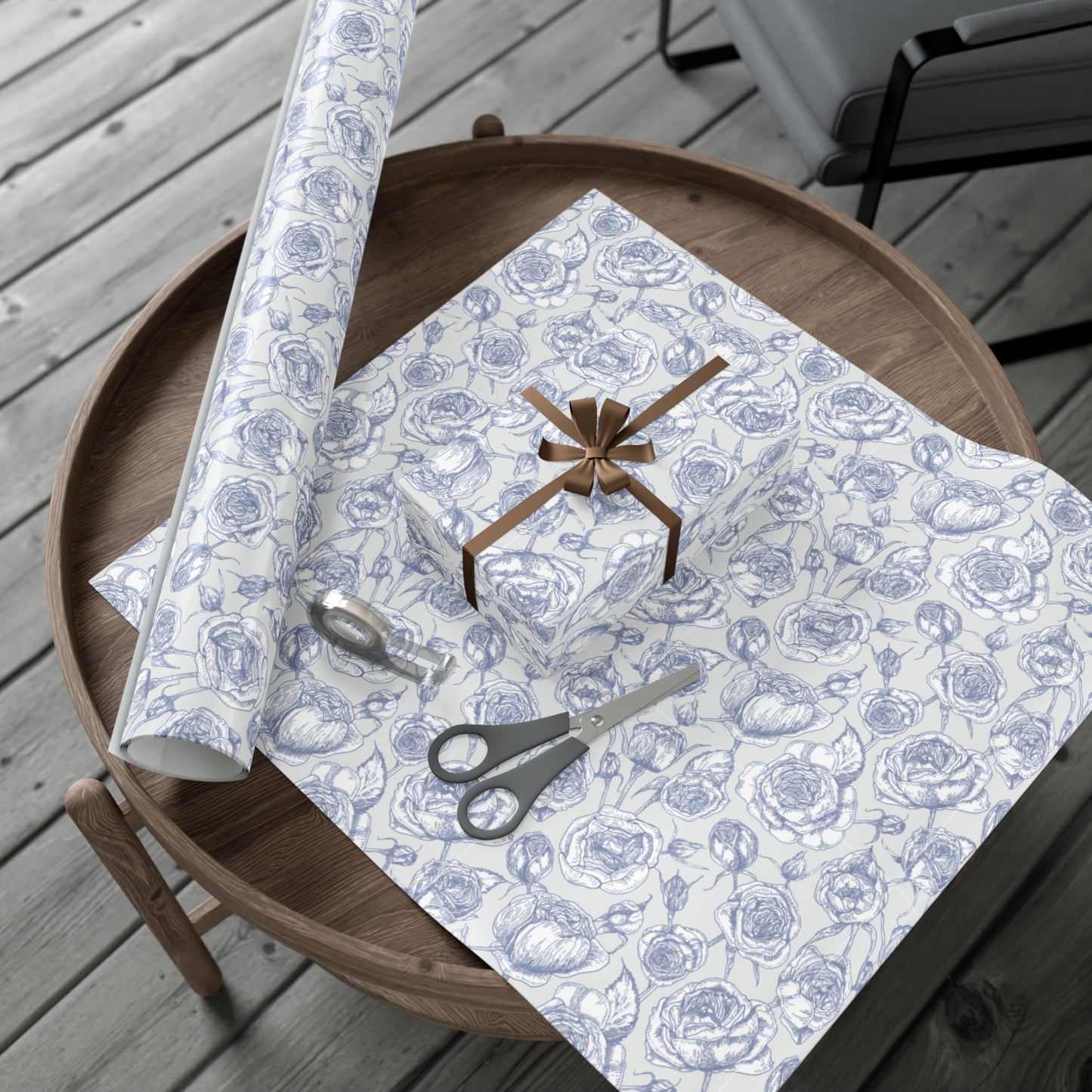 Vintage Blue Flowers - Gift Wrap Papers - 10314