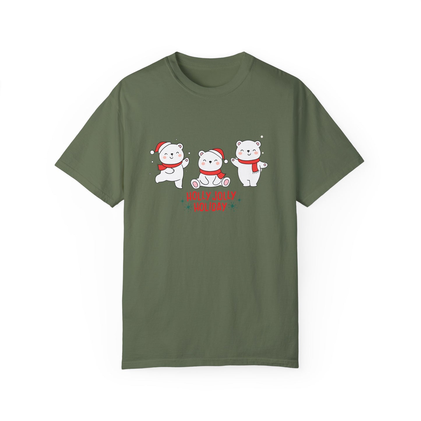 Baby Bears, Holly Jolly Holiday - Unisex Garment-Dyed T-shirt - 10022