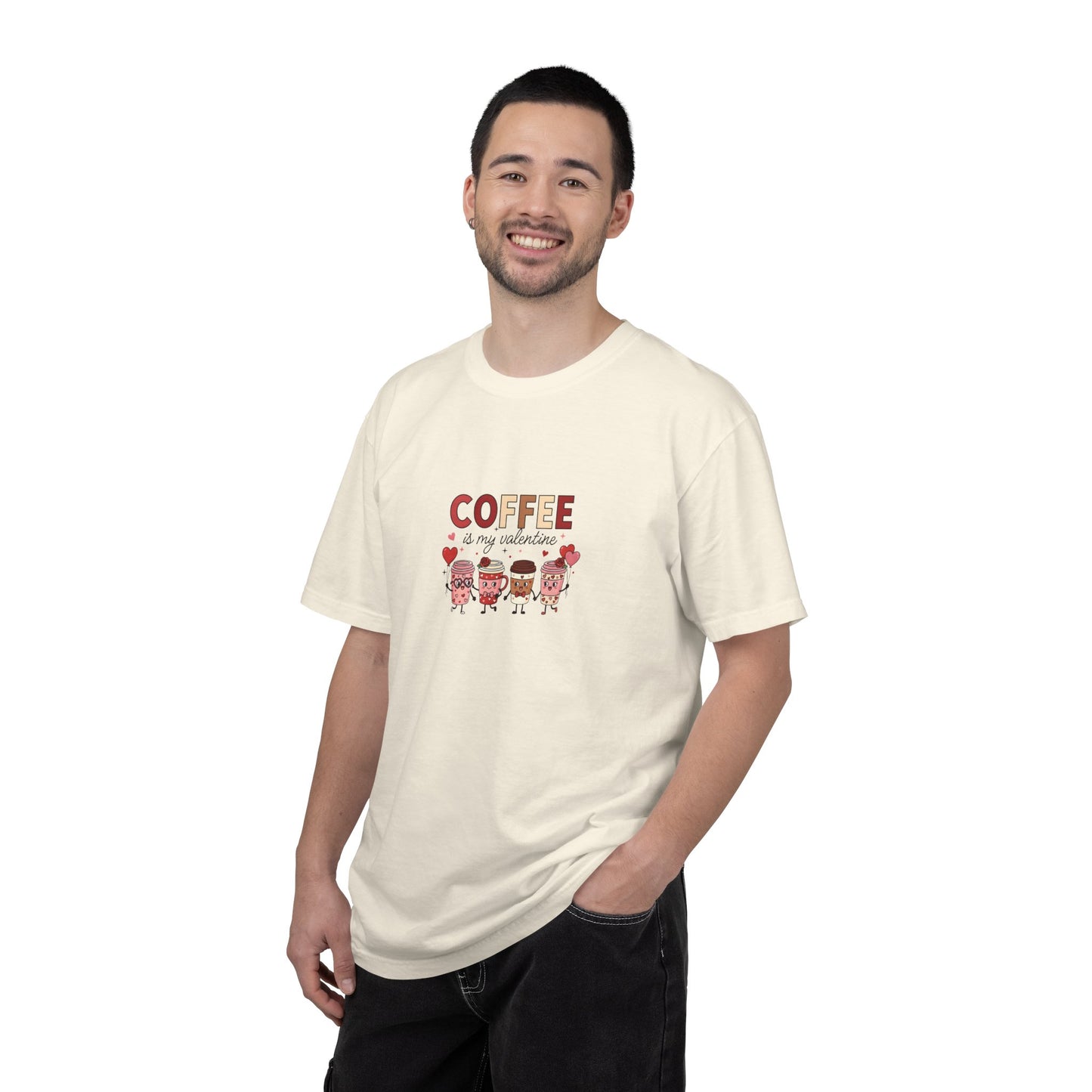 Coffee Is My Valentine – Cute Valentine Coffee Graphic T-Shirt - 14737