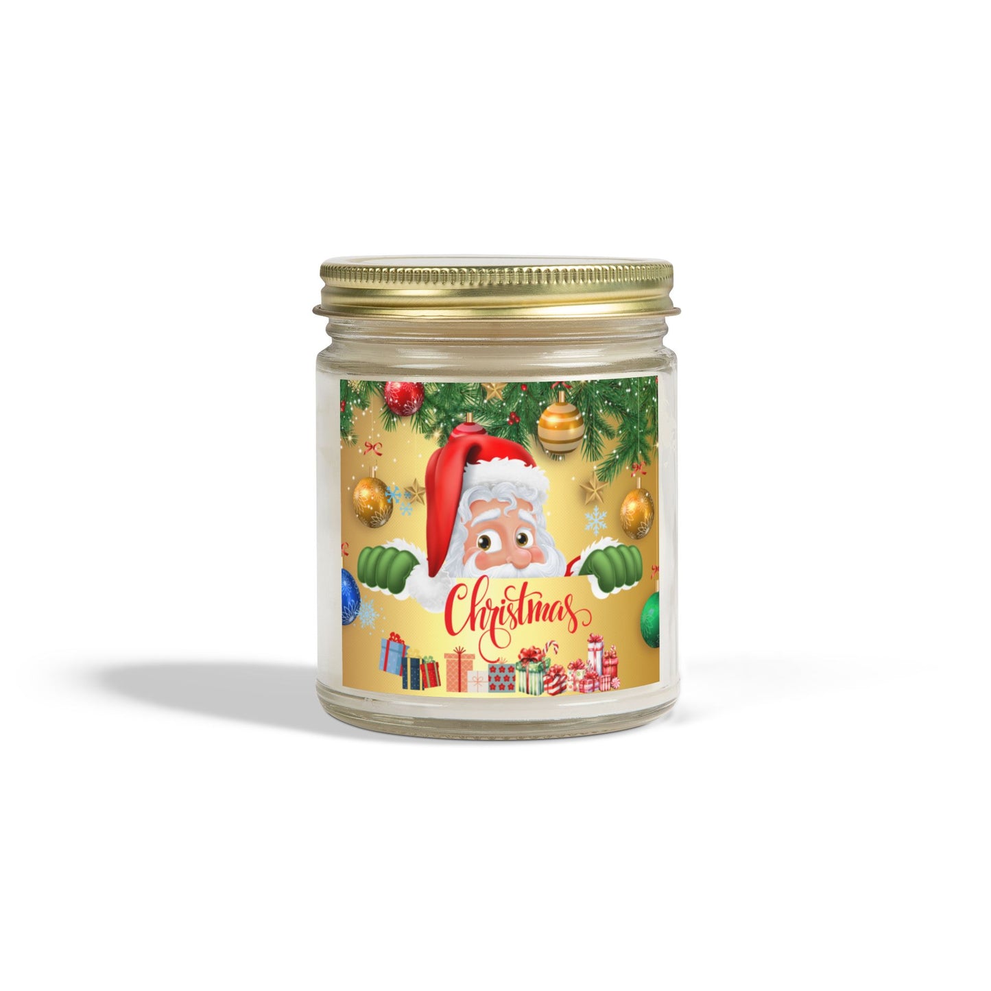 Christmas, Santa - Scented Candles, Coconut Apricot Wax (4oz, 9oz)