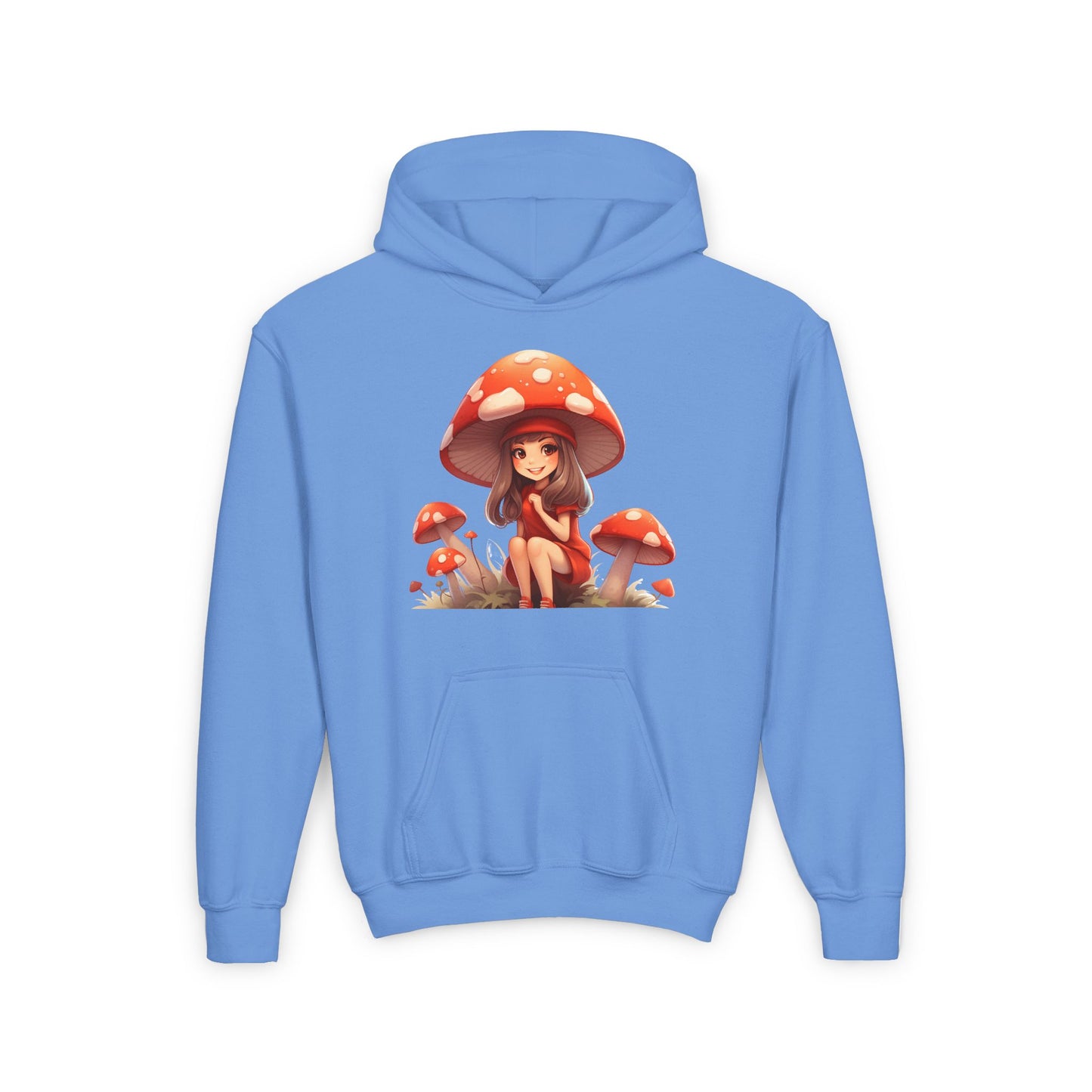 Mushroom Magic, All Day Long  - Youth Heavy Blend Hooded Sweatshirt - 10874