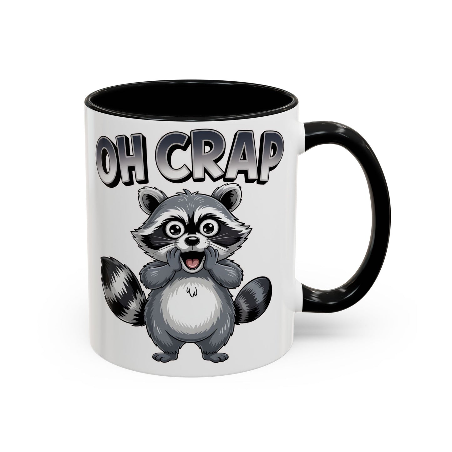 Oh Crap Raccoon Mug – Funny Cute Trash Panda Coffee Mug Gift  (11/15oz) - 14863
