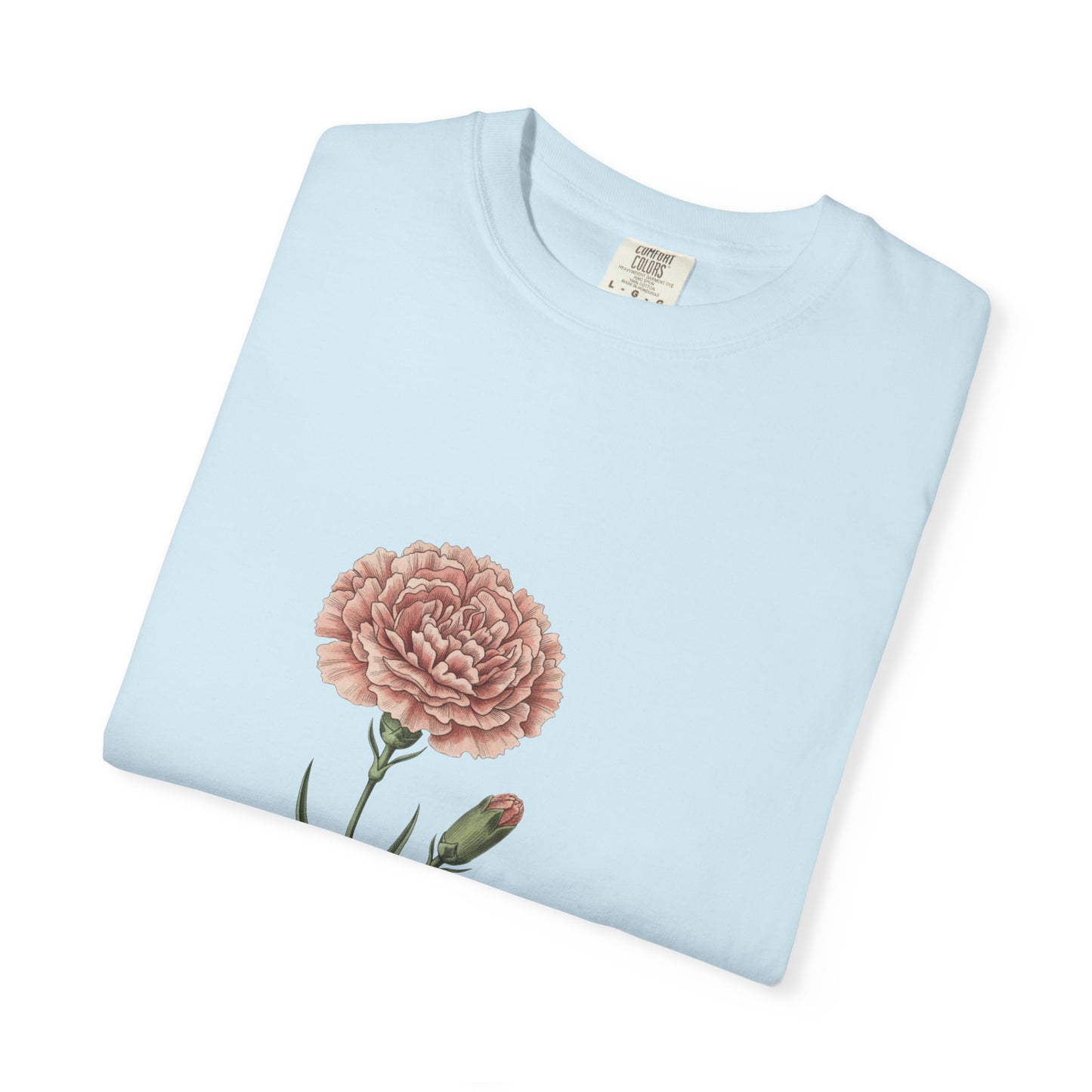 January Carnation Birth Flower T-Shirt – Customizable - 14672