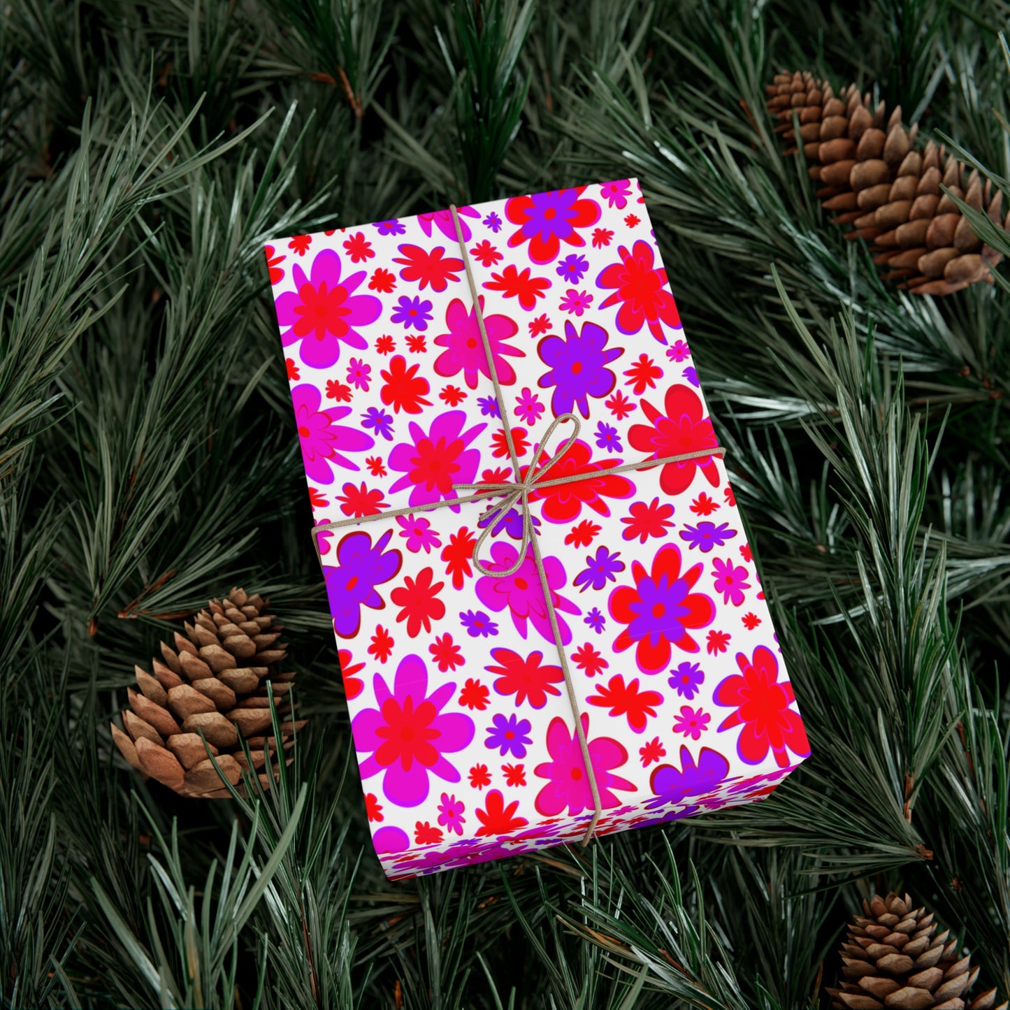 Red & Purple Flowers - Gift Wrap Papers - 10218