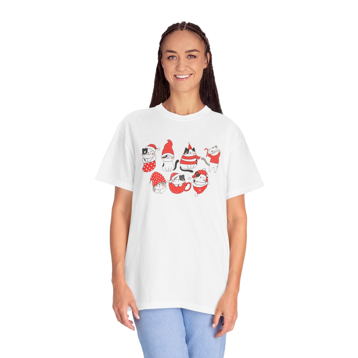 Christmas Cats - Unisex Garment-Dyed T-shirt - 10077