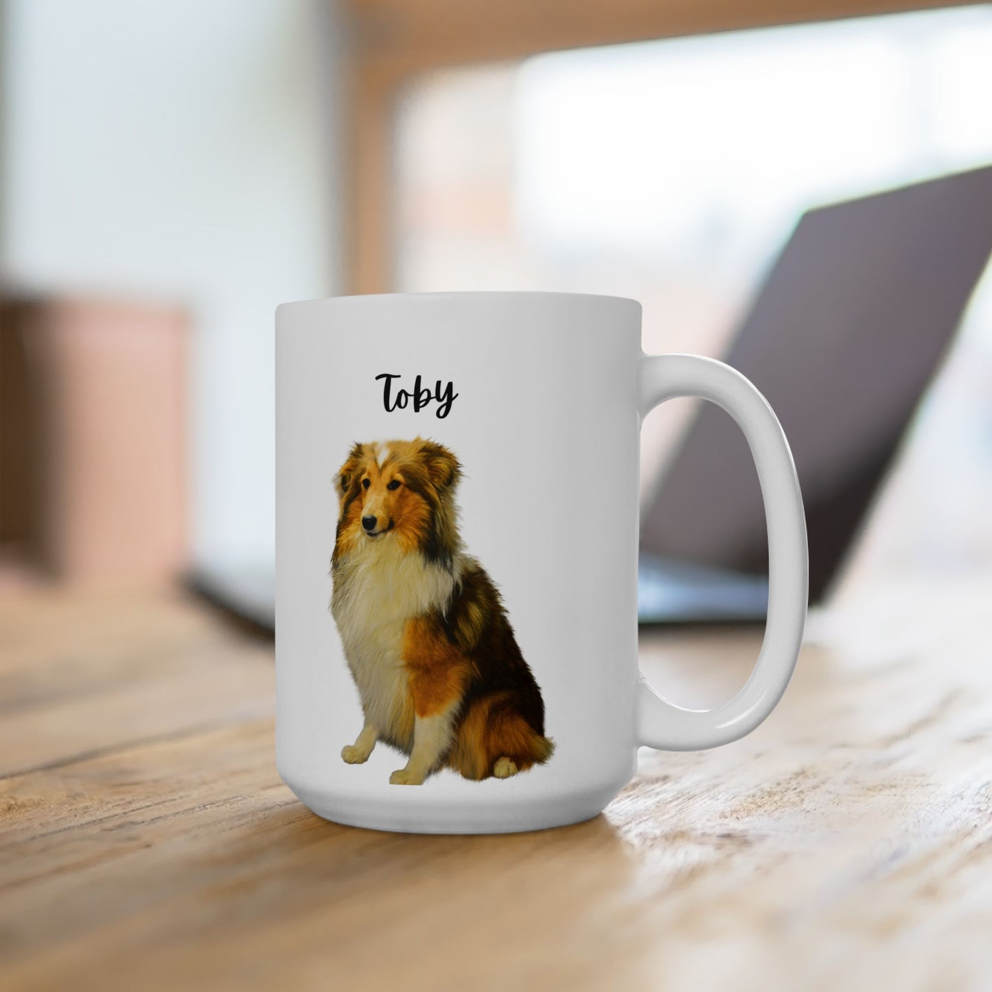 Custom Pet Portrait Ceramic Mug | Dog Lover Gift | Personalized Mug | Animal Lover Coffee Cup | Cute Pet Design - 14160