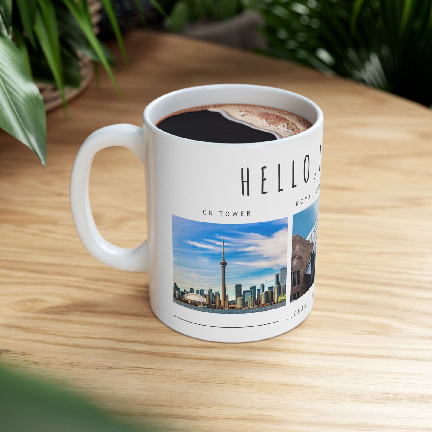 Hello Toronto Ceramic Mug - 11oz & 15oz, Perfect Gift for Travelers & City Lovers - 12020
