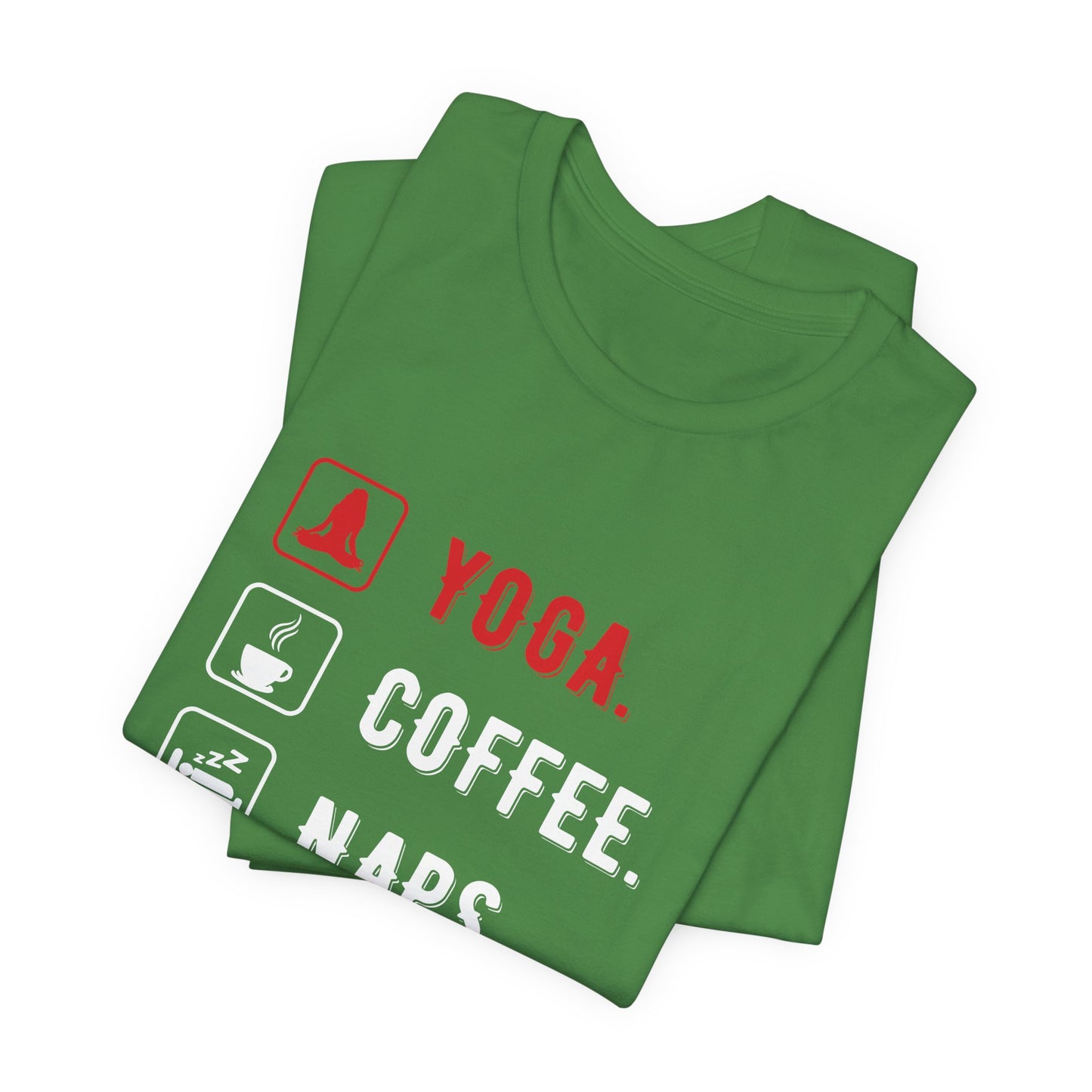 Yoga Coffee Naps - Unisex Jersey Short Sleeve Tee