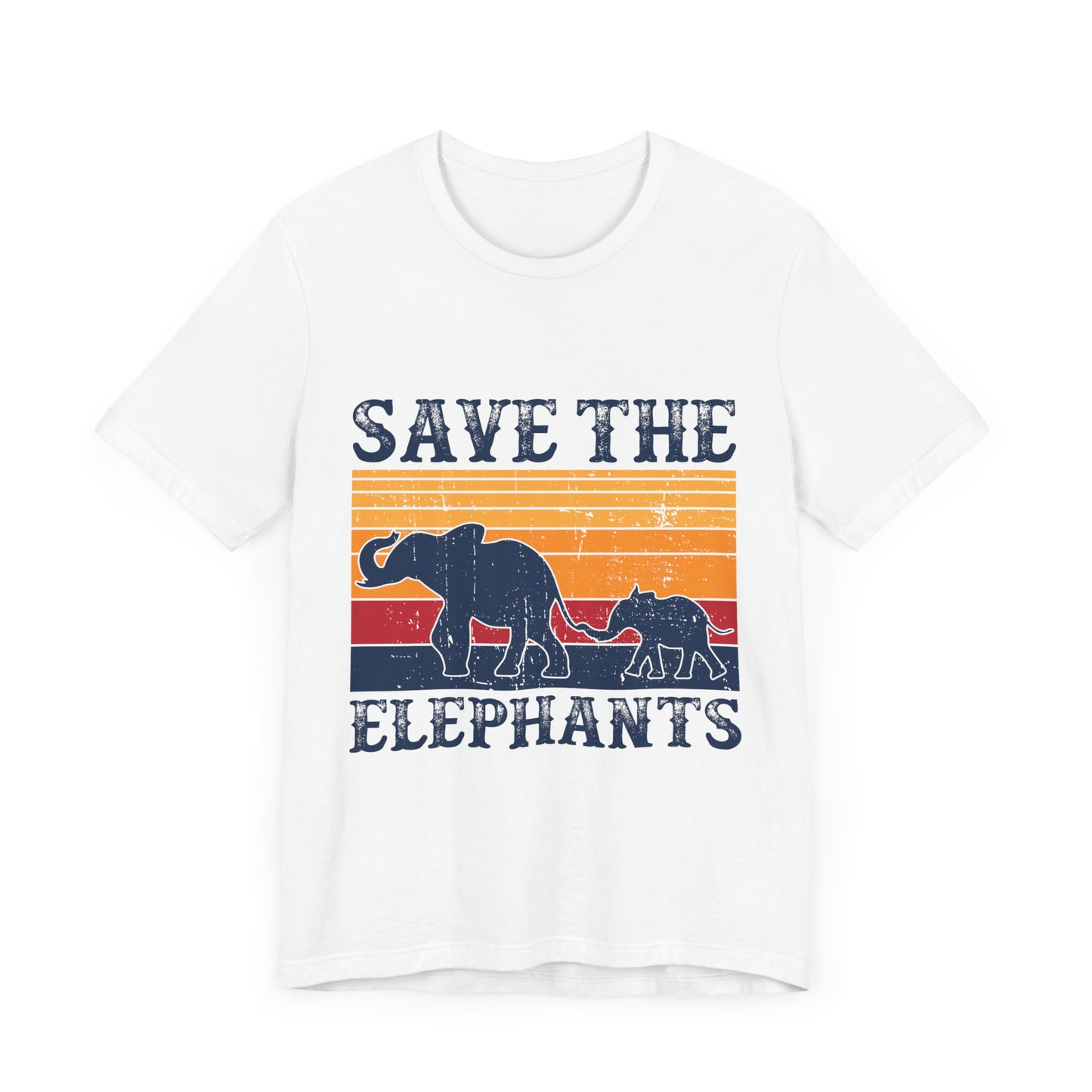 Vegan: Save The Elephants - Unisex Jersey Short Sleeve Tee