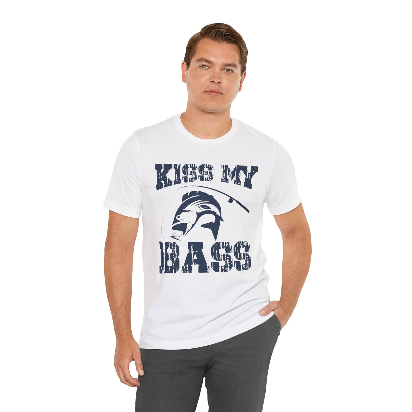 Fishing:  Kiss My Bass - Unisex Jersey Short Sleeve Tee - 14021