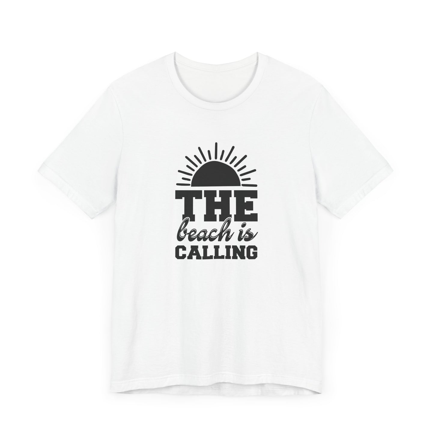 Summer: The Beach Is Calling - Unisex Jersey Short Sleeve Tee