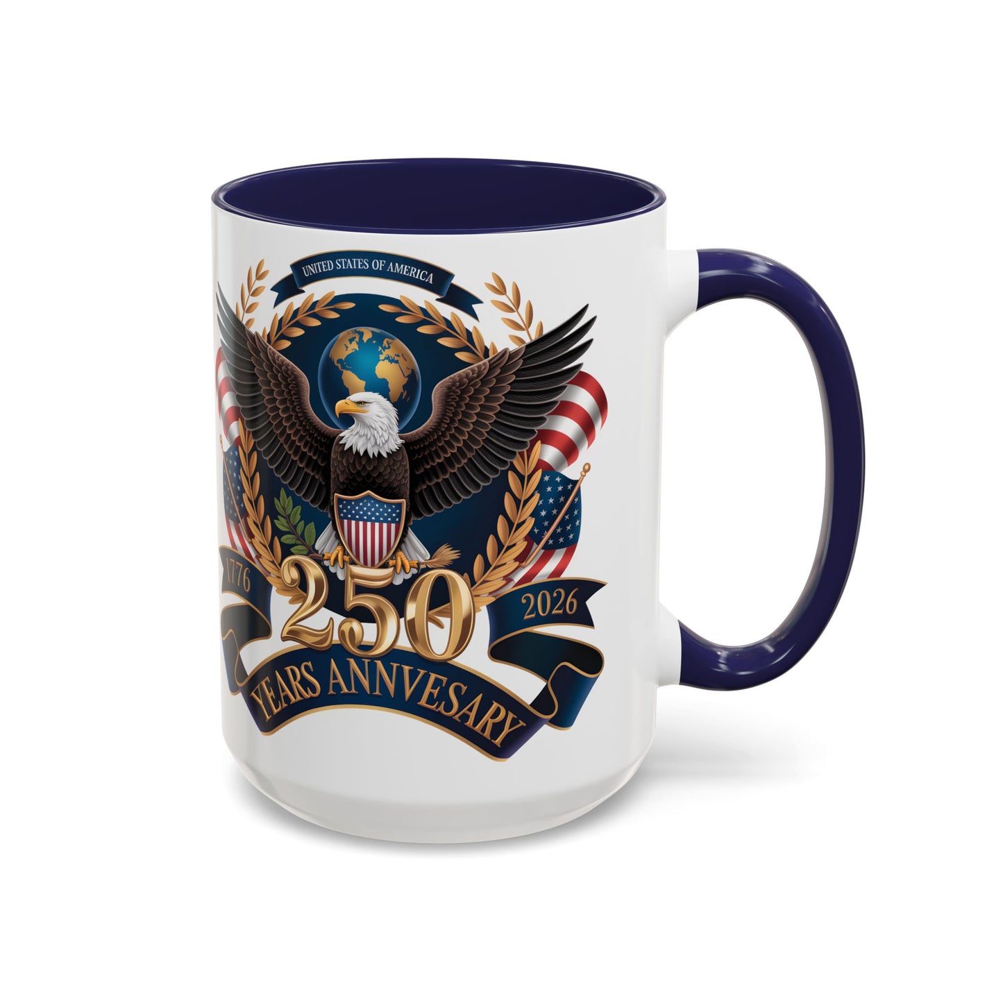 250th Anniversary Eagle Coffee Mug — Patriotic 1776–2026 Commemorative Accent Mug - 14871