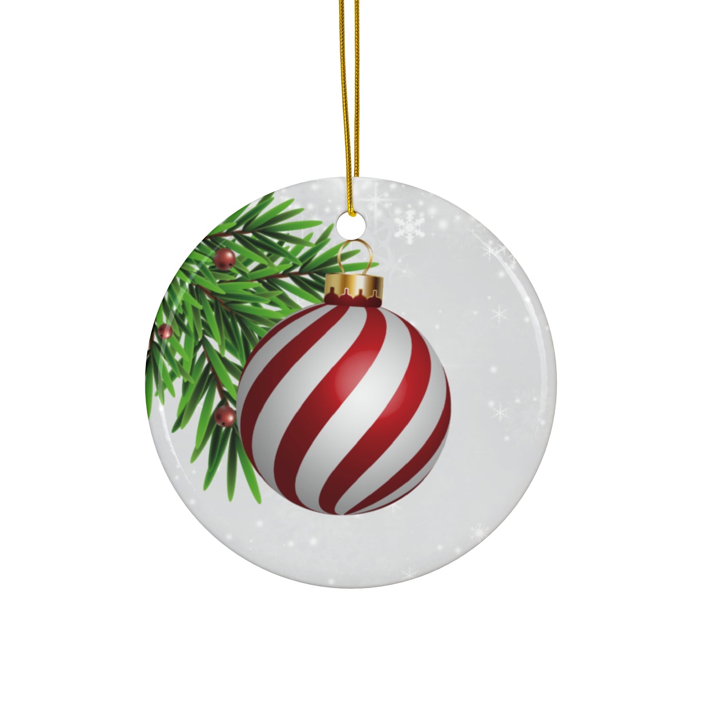 Holiday Cheer - Ceramic Ornament, 4 Shapes