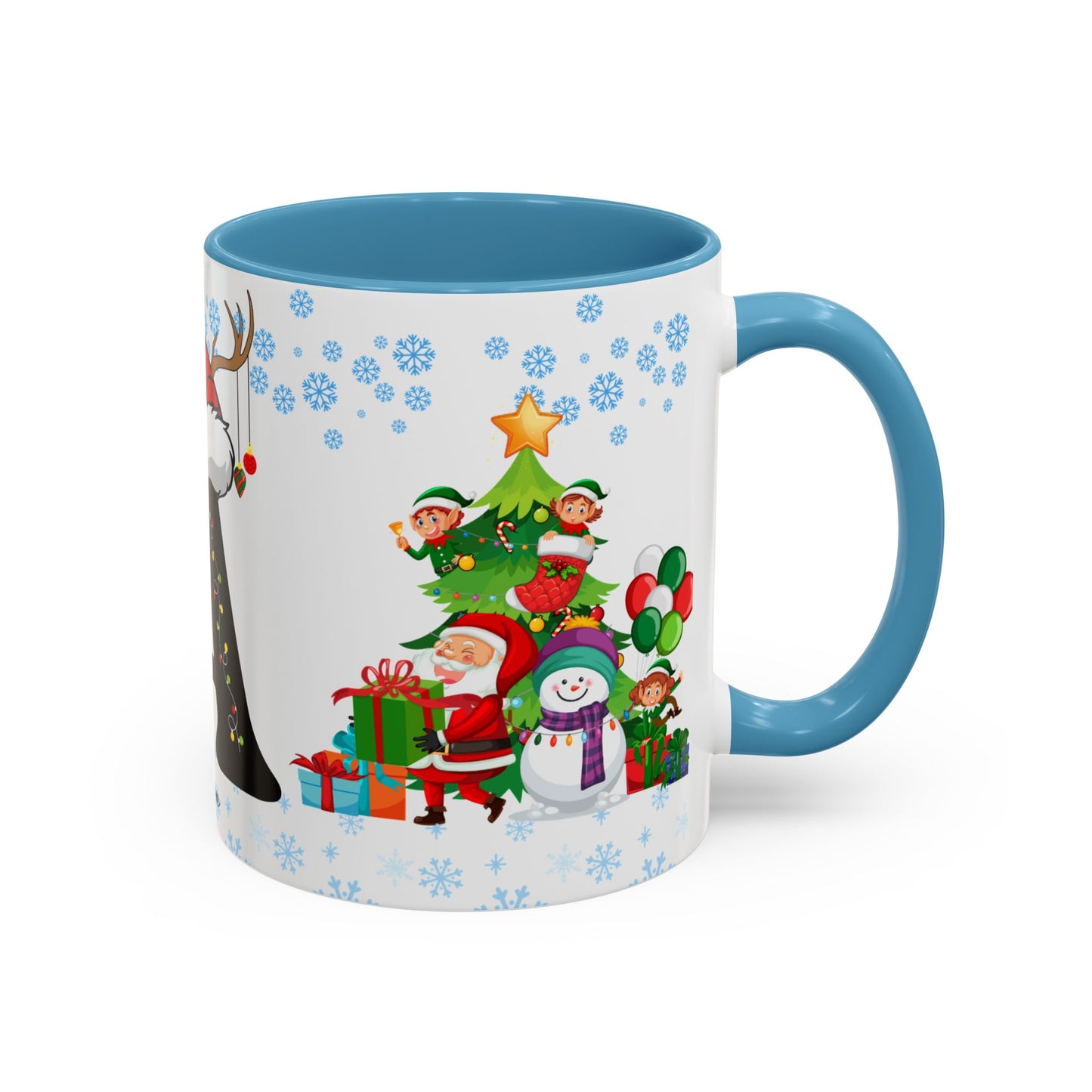 Christmas Letter A for Aaron, Customizable - Accent Coffee Mug (11, 15oz)