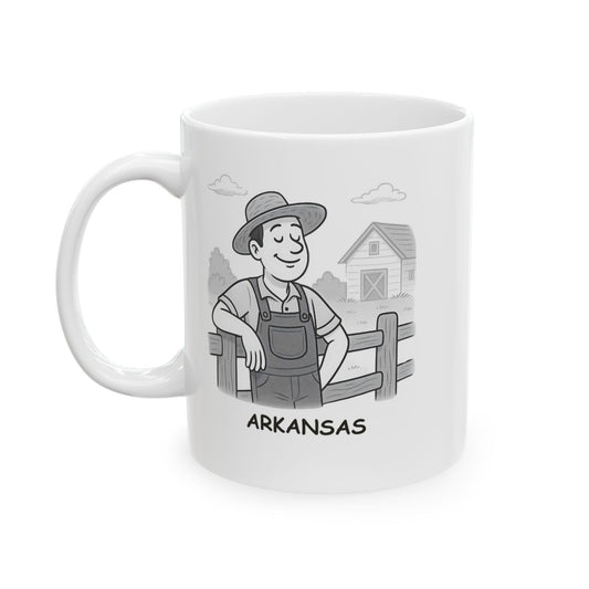 "Arkansas: The place where the simple life is the best life." Ceramic Mug - 13343