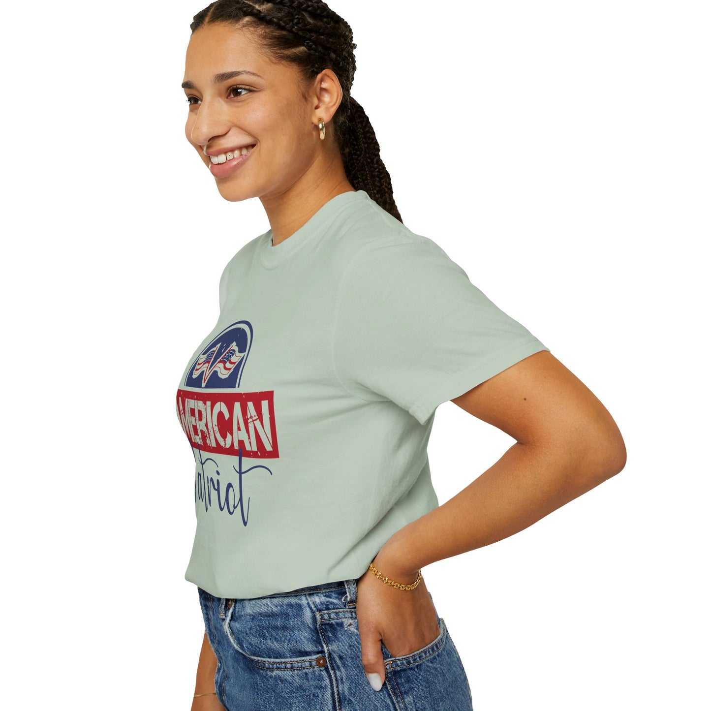 American Patriot Garment-Dyed T-Shirt, USA Pride Tee, 4th of July Shirt, Americana Apparel, Unisex Casual Wear - 13813