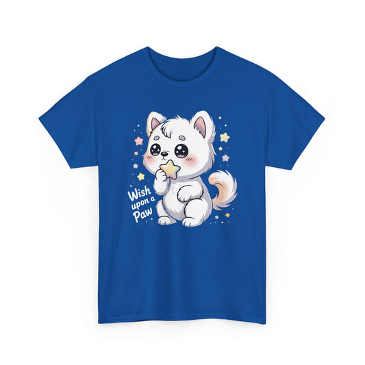 Cute Kitten T-Shirt – “Wish Upon a Paw” Kawaii Cat Tee Gift - 14851