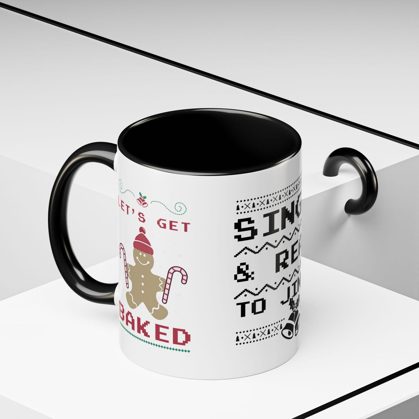 Single and Ready to Jingle - Accent Coffee Mug (11, 15oz)