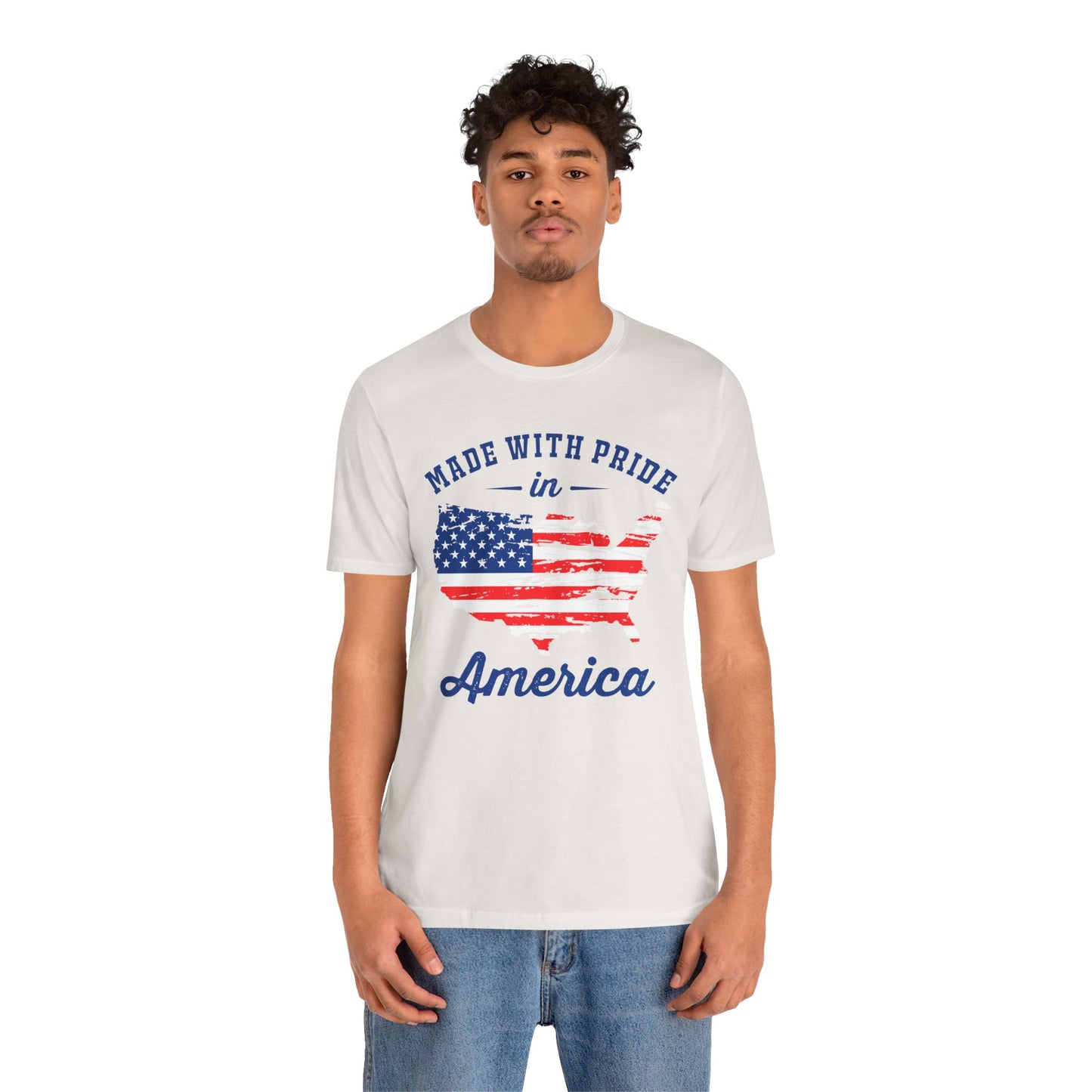 American Pride Unisex Tee, Patriotic Shirt, USA Pride Tee, Independence Day Apparel, Gift for Veterans, Summer Fashion - 13693