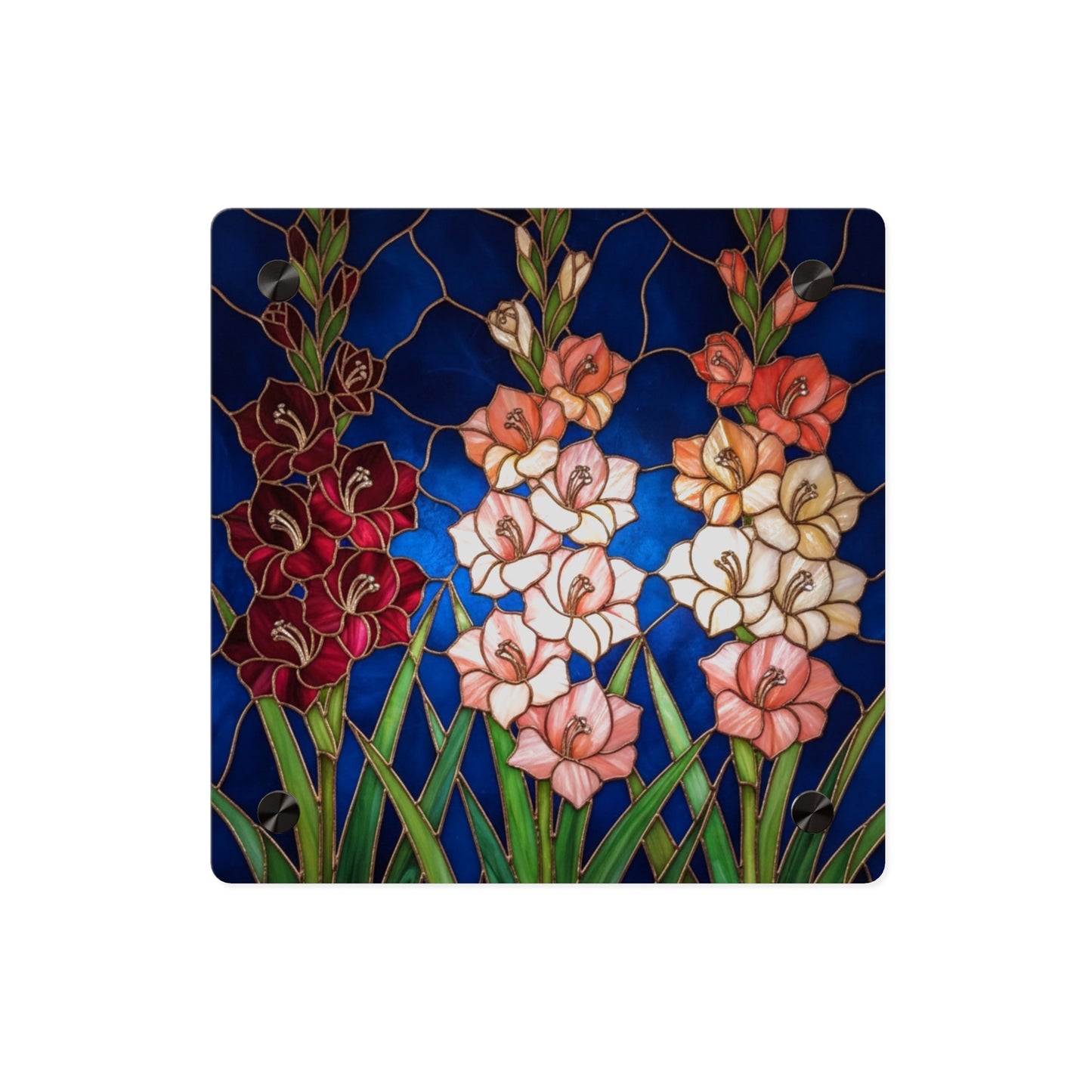Gladiolus Floral Acrylic Wall Art Panel – Elegant Garden Blooms Home Decor - 14606