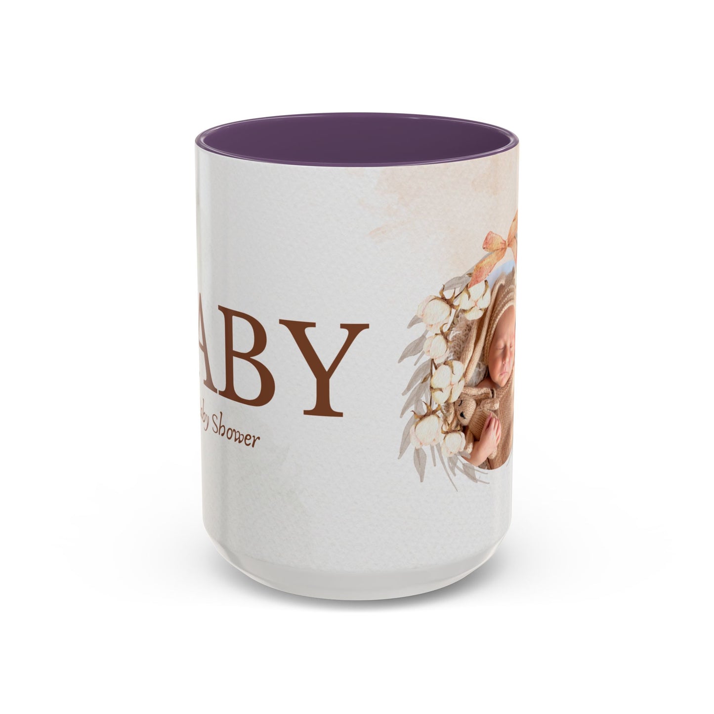 Oh Baby, Samira's Baby Shower, Customizable - Accent Coffee Mug (11, 15oz) - 10882
