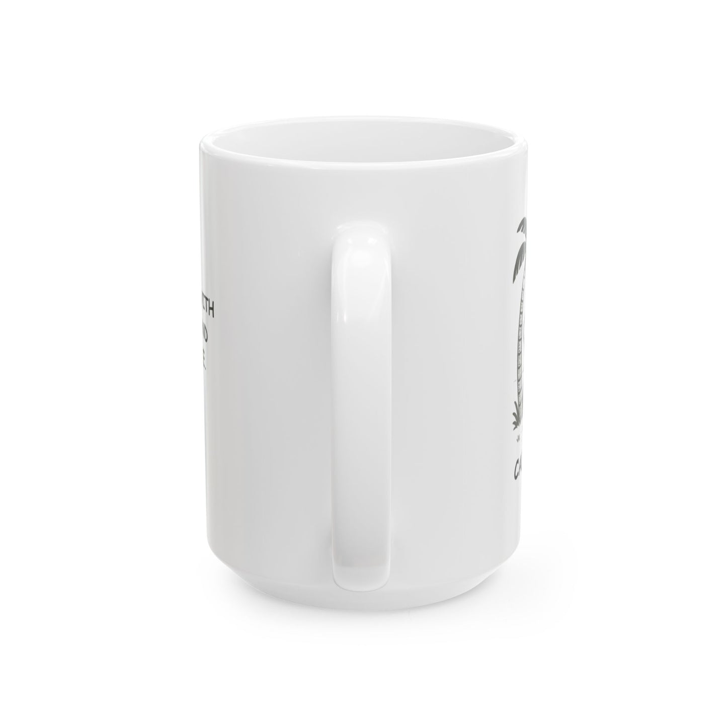 "Life’s better with palm trees and ocean breeze." California Ceramic Mug - 12693