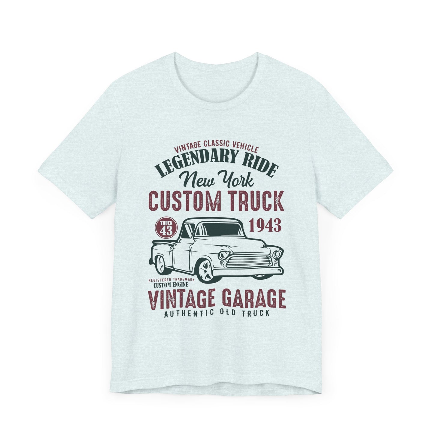 Vintage Classic Vehicle, Legendary Ride, New York Custom Truck - Unisex Jersey Short Sleeve Tee - 13033