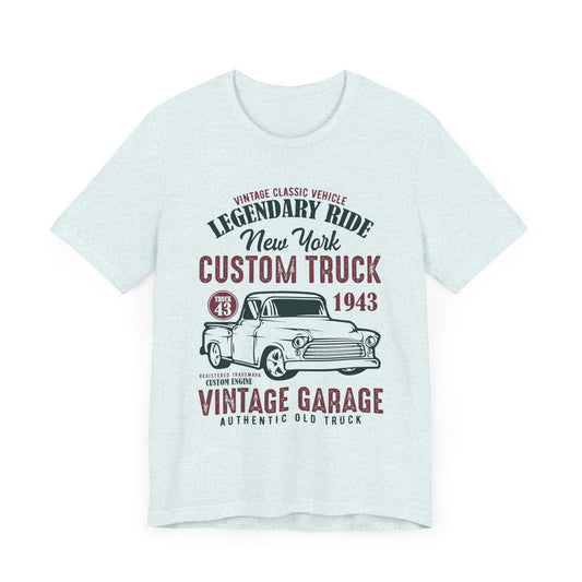 Vintage Classic Vehicle, Legendary Ride, New York Custom Truck - Unisex Jersey Short Sleeve Tee - 13033