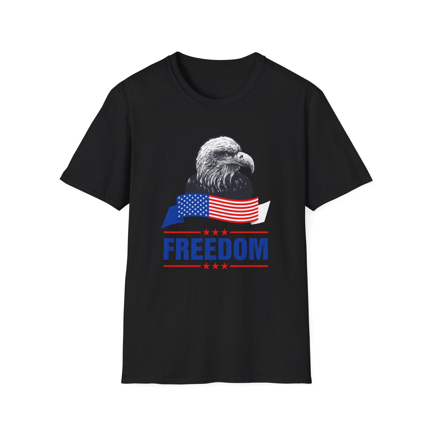 Eagle Freedom T-Shirt - Patriotic Tee for Independence Day, Memorial Day, Veteran's Day, Casual Wear, Gift for Freedom Lovers - 13738