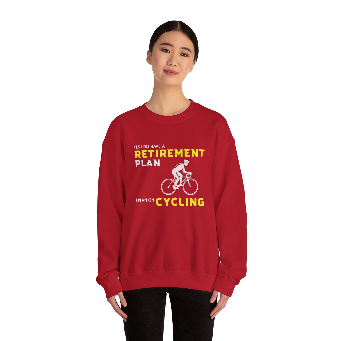 Yes, I Do Have A Retirement Plan, I Plan On Cycling - Unisex Heavy Blend™ Crewneck Sweatshirt