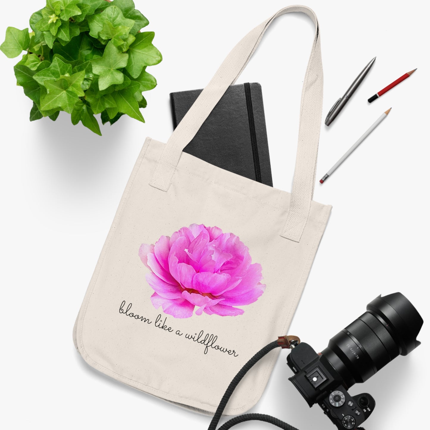 Organic Canvas Tote Bag | Wildflower Lovers