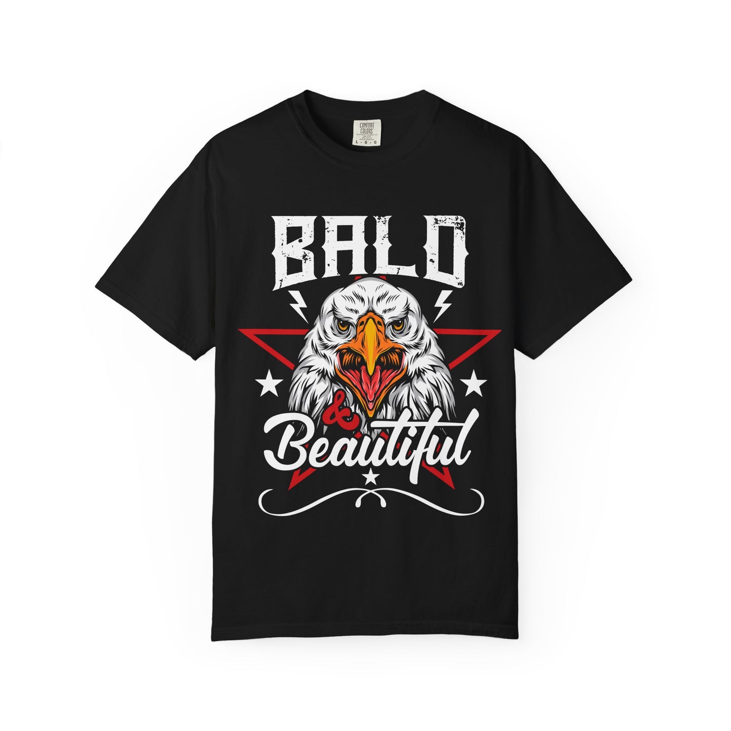 American Eagle, Bald is Beautiful T-Shirt, Unisex Garment-Dyed Tee - 13491