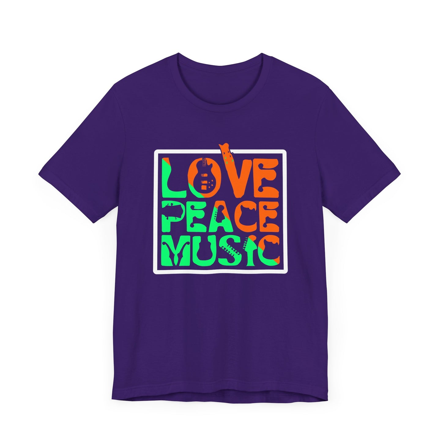 Love Peace Music - Unisex Jersey Short Sleeve Tee