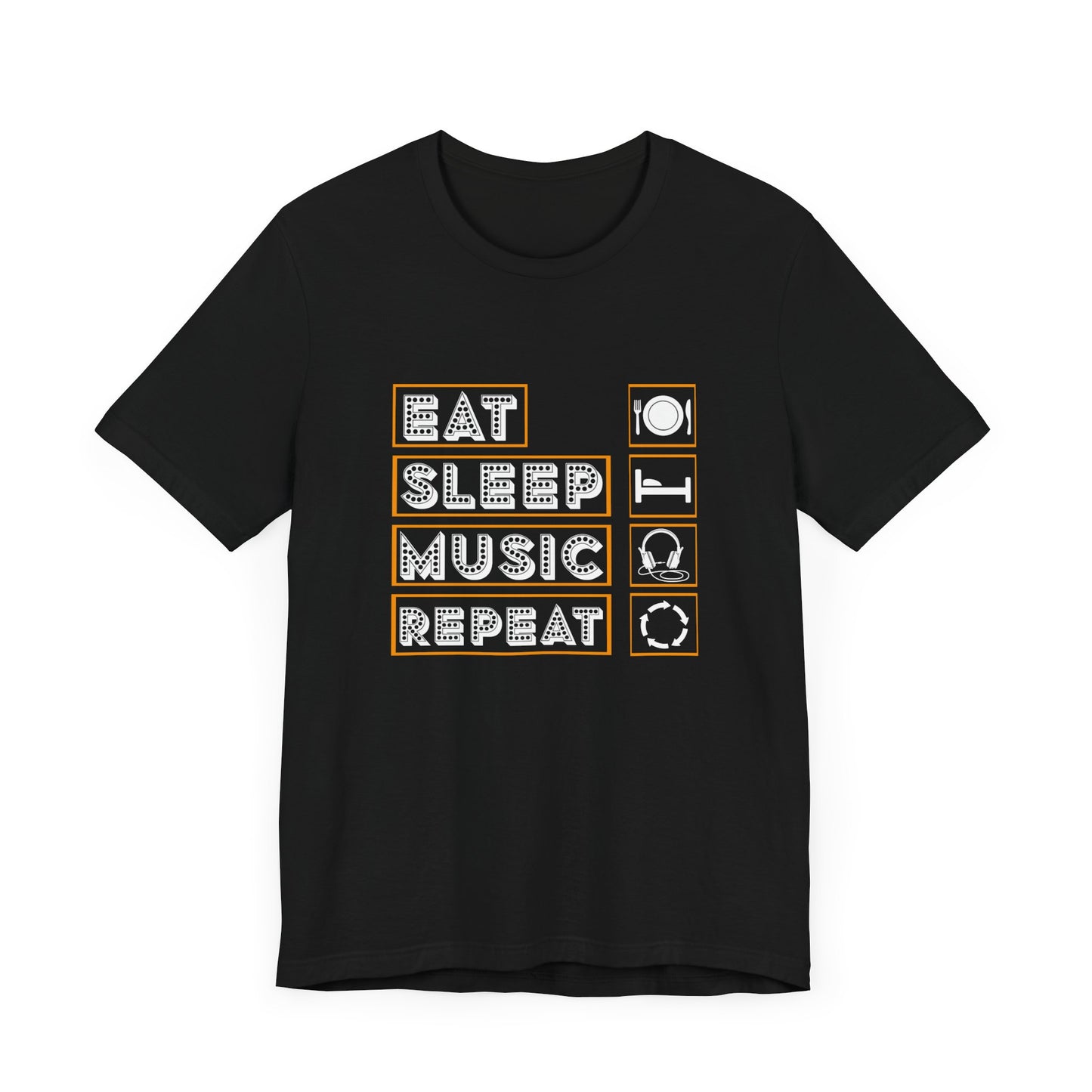 Eat Sleep Music Repeat - Unisex Jersey Short Sleeve Tee