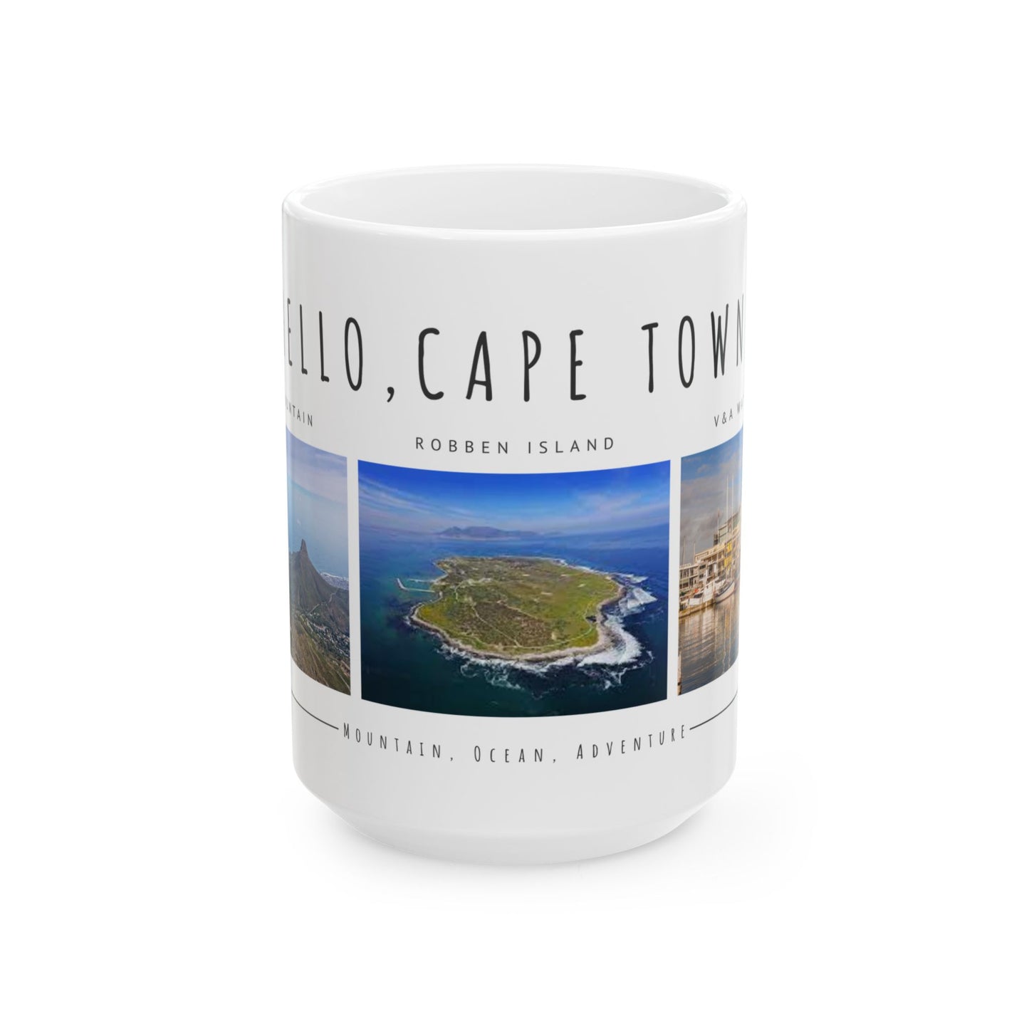Hello Cape Town Mug – Scenic Travel Ceramic Coffee Cup (11oz, 15oz) - 12021