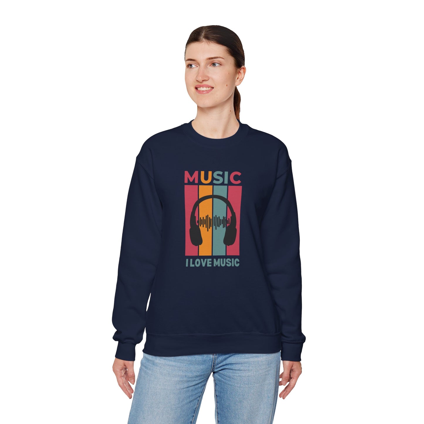 I Love Music - Unisex Heavy Blend™ Crewneck Sweatshirt - 10599