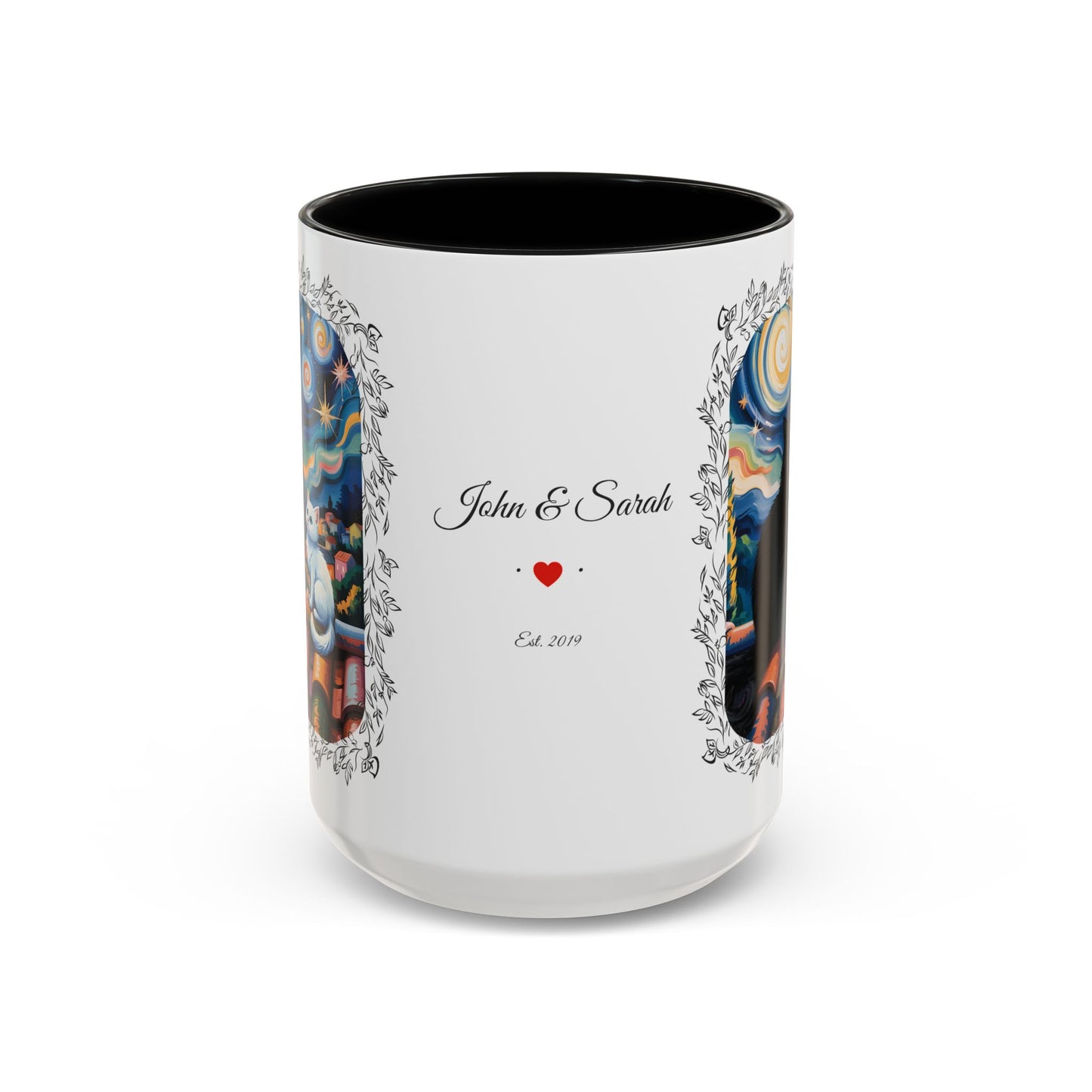 Starry Night Cats Coffee Mug – Van Gogh Inspired Cat Art | Cat Lovers Gift (11oz / 15oz) - 14758