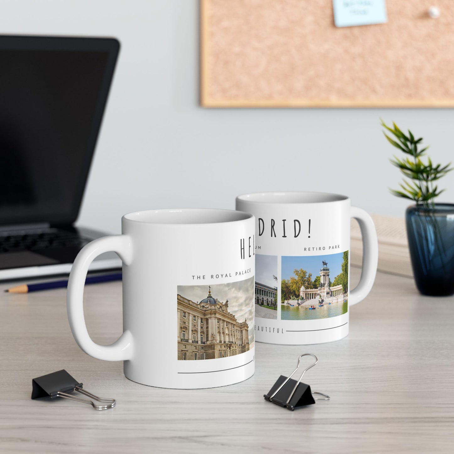 Hello Madrid Ceramic Mug - 11oz & 15oz - Perfect for Travel Lovers - 12027