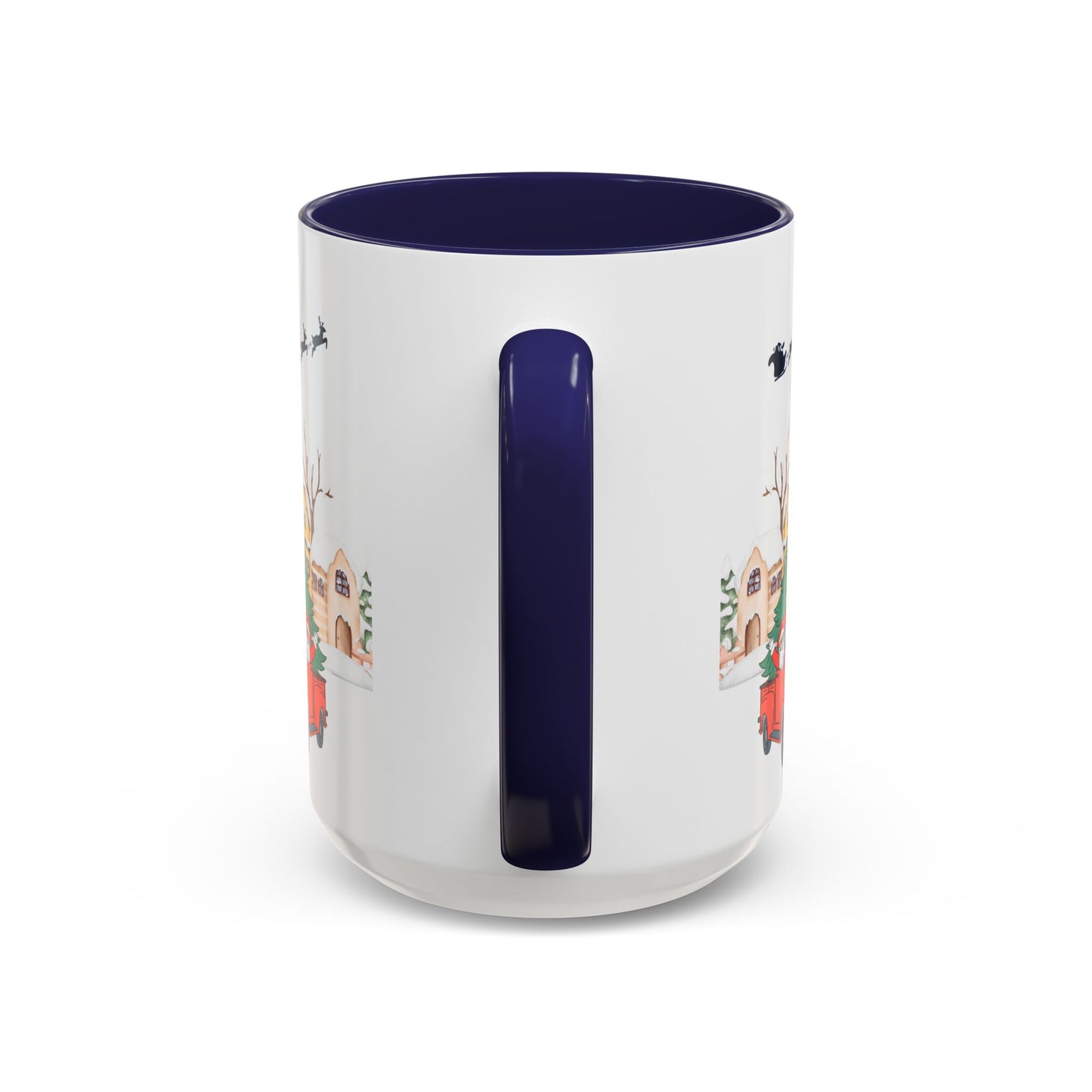 Merry Christmas - Accent Coffee Mug (11, 15oz)