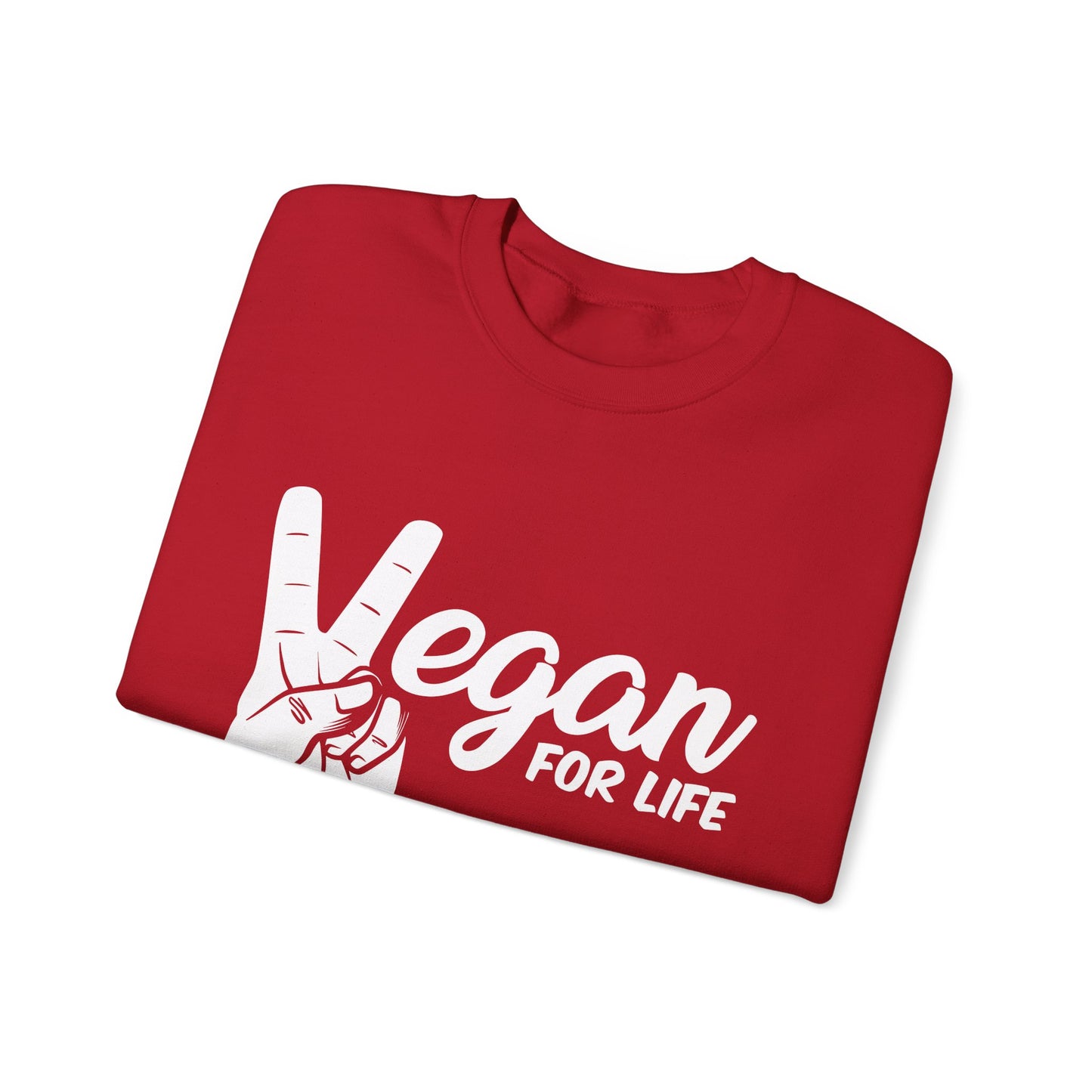 Vegan For Life - Unisex Heavy Blend™ Crewneck Sweatshirt