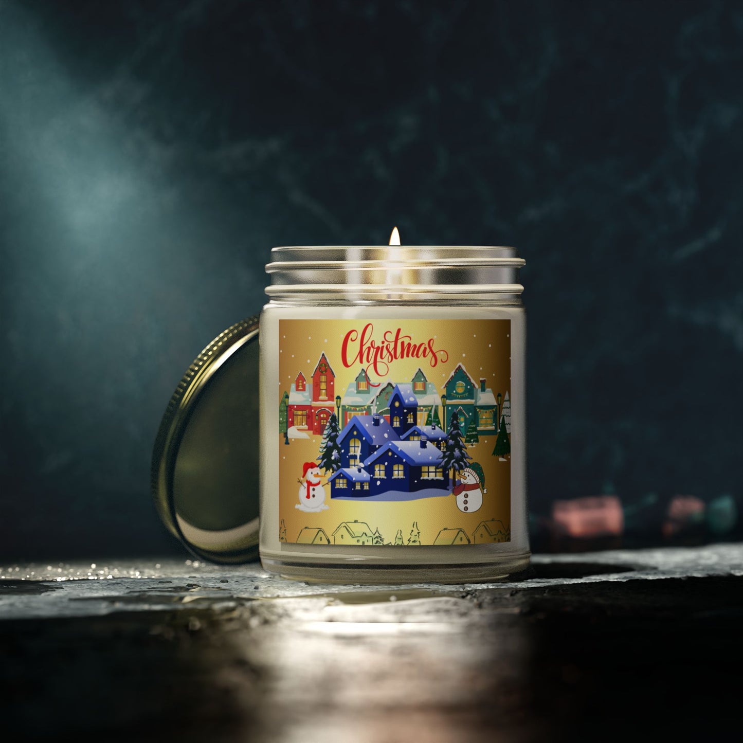 Christmas House - Scented Candles, Coconut Apricot Wax (4oz, 9oz)