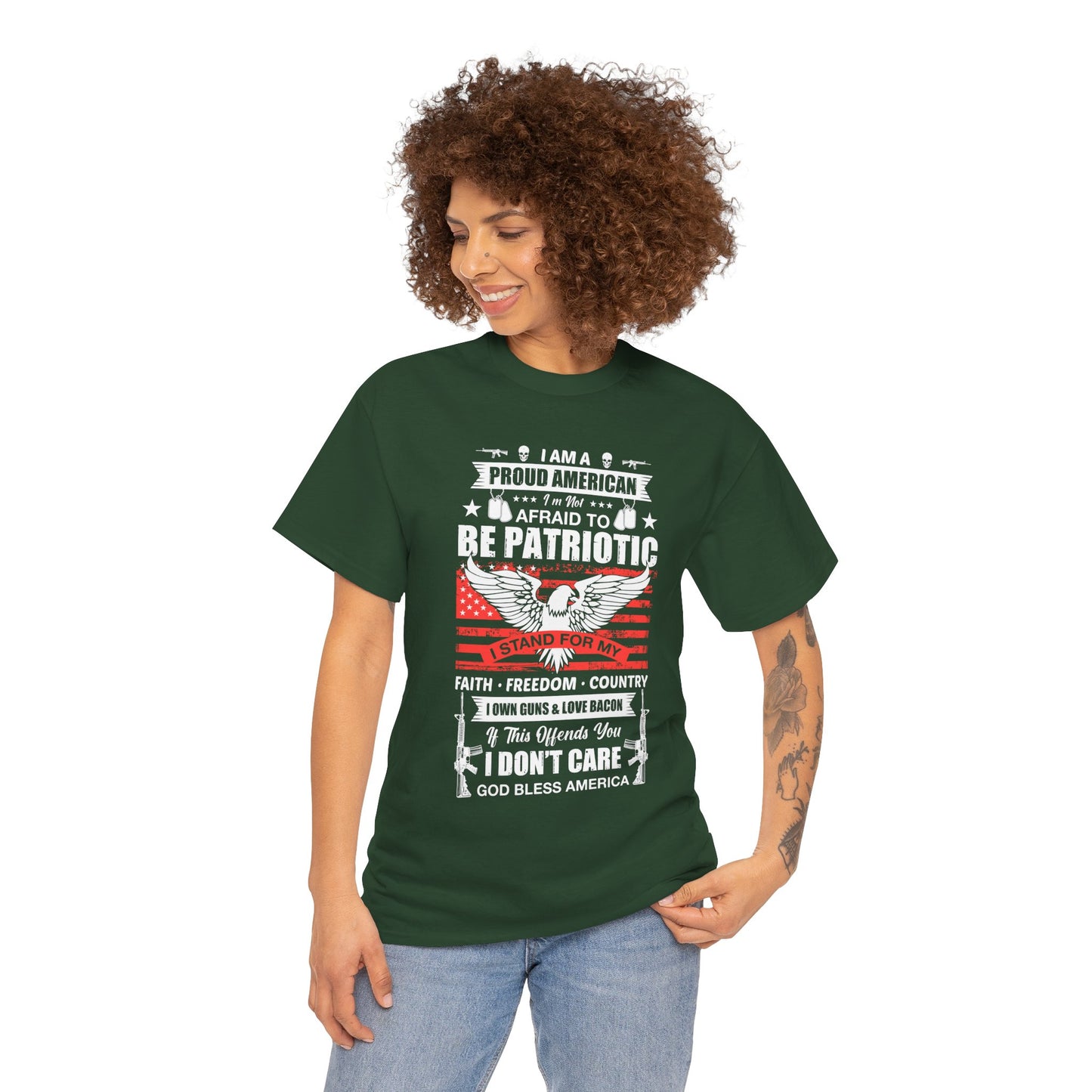 Unisex Patriotic Tee - Proud American T-Shirt, 4th of July Gift, Freedom Shirt, Memorial Day Apparel, Casual Wear - 13789