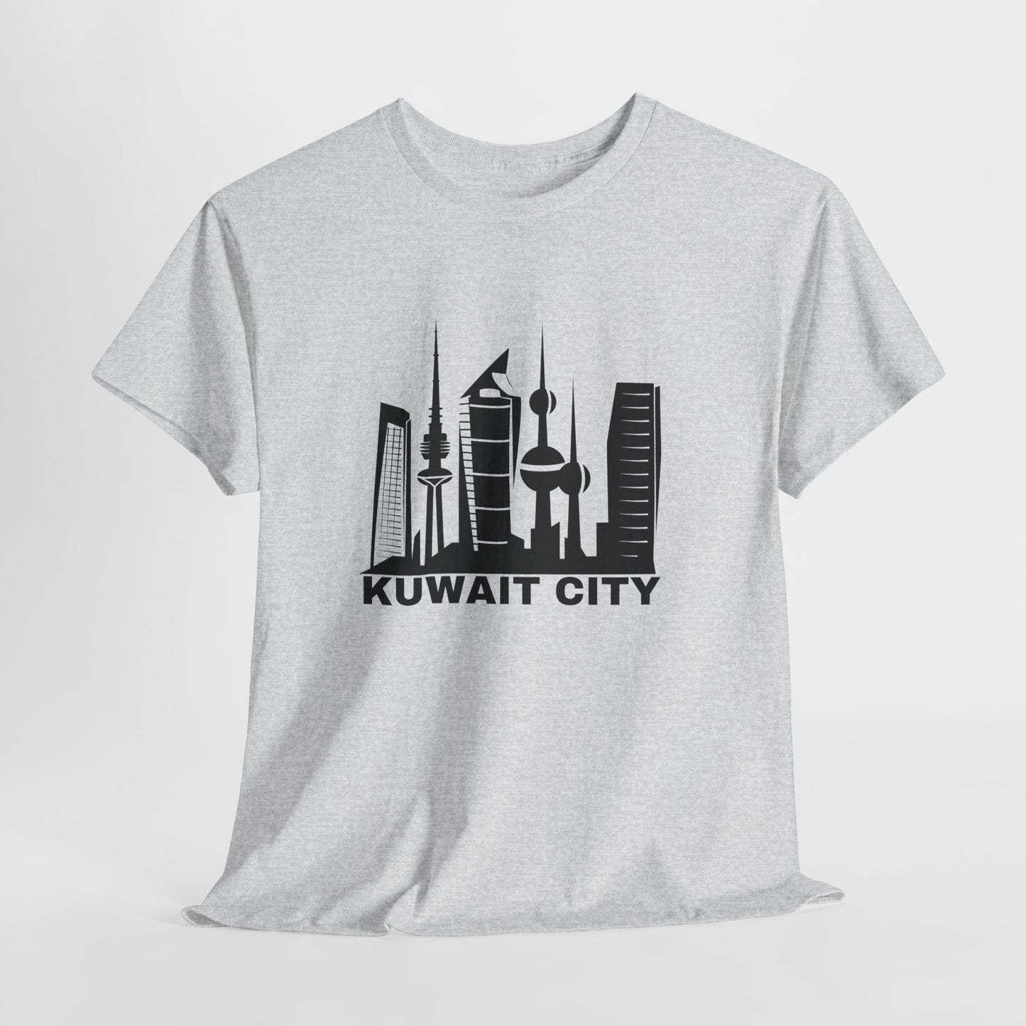Kuwait City Graphic Unisex Heavy Cotton Tee - Urban Skyline Shirt - 12262